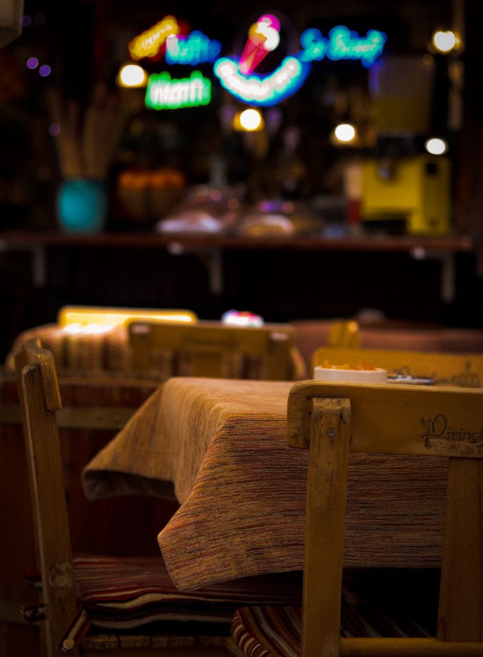 Restaurant guests enjoying dinner